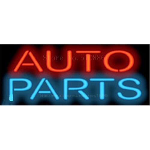 Auto Parts Real Glass Tube Car Garage neon sign Beer Pub Handcrafted Automotive signs Shop Store Business Signboard 17"x14"