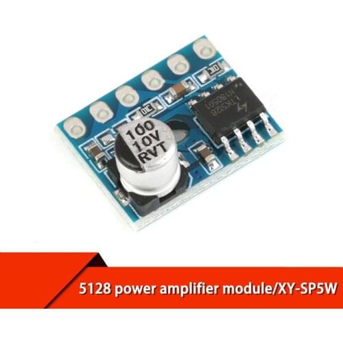 5128 Digital Audio Amplifier 5W Mono Audio Amplifier Module Low Distortion Single Power Supply Class