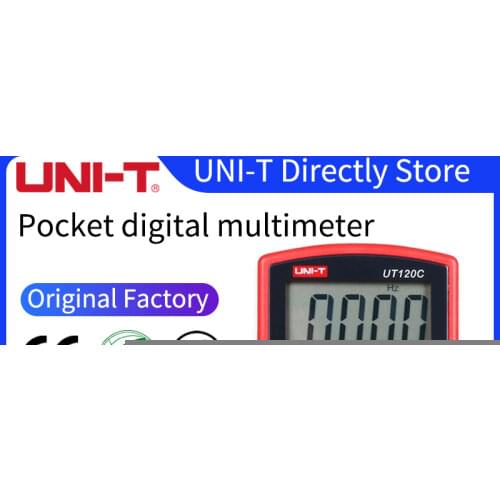 Mini Digital Multimeter UNI-T UT120A UT120B UT120C series Digital LCD Palm Size Auto Range Multimeter DC AC Pocket