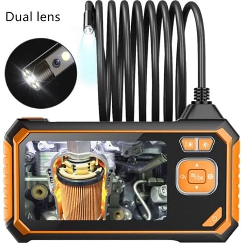 Dual lens industrial pipeline air-conditioning inspection endoscope 4.3 inch screen HD 1080P waterproof camera video car repair