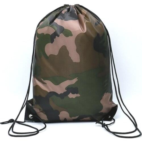 Camouflage Tactical Backpack Drawstring Gym Bag Sport Hiking Backpacks Lightweight Outdoor Travel Backpacks Camping Equipment
