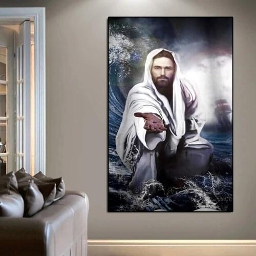 Character Classic Christian Canvas Painting Jesus God Poster And Prints on The Wall Art Pictures Living Room Hallway Decoration
