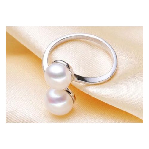 Beautiful 925 sterling silver ring, freshwater pearl, multicolored pearl ring, adjustable opening couple ring ornaments