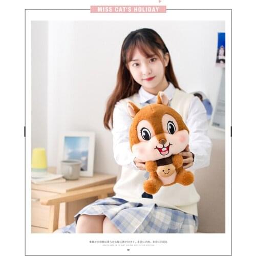 Creative Tooth Squirrel Plush Toy Doll Sitting Posture Long Tail Small Hamster Boutique Catch Machine Doll Company Small Gift