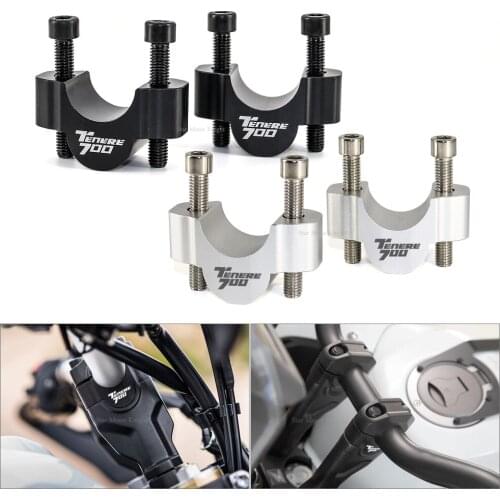 For Yamaha Tenere 700 Tenere700 XTZ 700 XT700Z 2019 - Motorcycle Handlebar Risers Clamp Mounting Mount Riser CNC Billet Aluminum