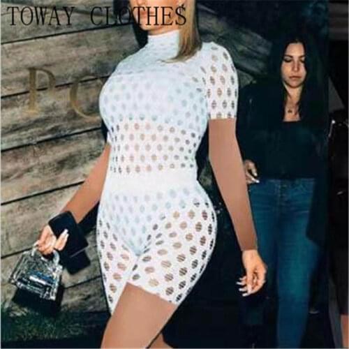 Summer Women Solid Sexy Causal Hollow Out Short Sleeve Top & Shorts Set Two Piece Suit