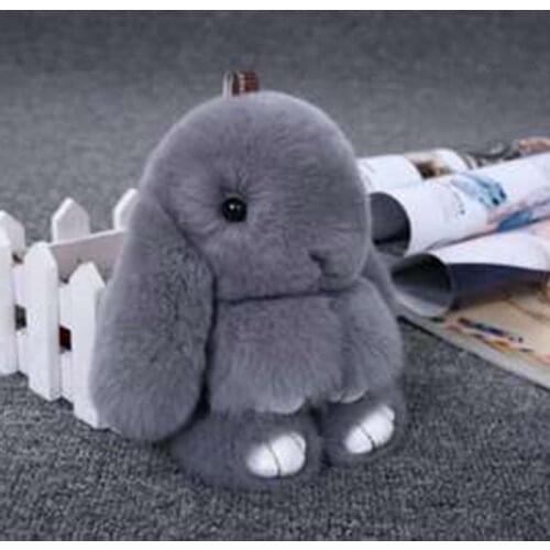 Real Rabbit Fur High Quality Cute Fluffy Bunny Bag Pendant Lovely Simulatio Dead Rabbit Animal Toy Gift For Girls MR142C