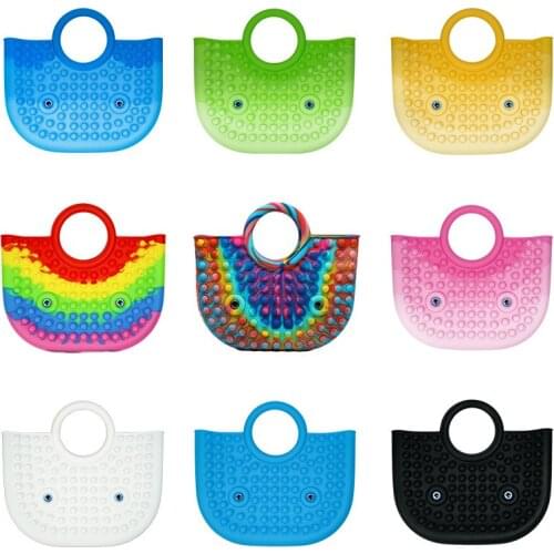 2021 New Female Bag Pop It Fidget Toys Rodent-killing Pioneer Decompression Large Handbag Fidget Toys