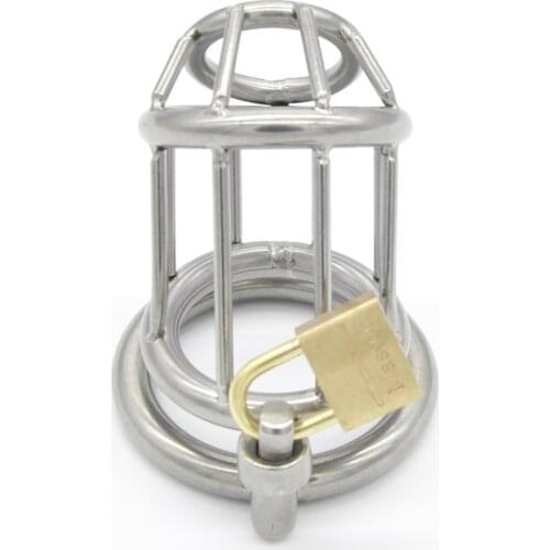 CHASTE BIRD Stainless Steel New Male Cock Cage Chastity Device Penis Ring Cock Belt With Padlock Adult Game Men Sex Toy A158