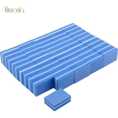 Professional 20pcs/lot Nail File Blue Mini Sponge Sanding Blocks Nail Buffer UV Gel Polish Manicure Tools Nail Buffing Art File
