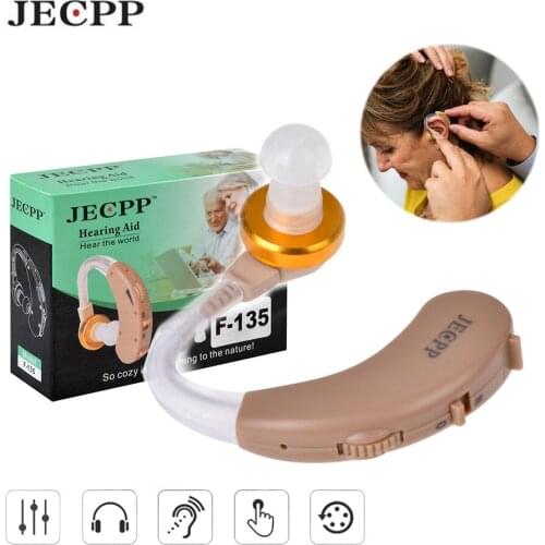 F-135 Ear Hearing Aid Kit Adjustable Behind The Ear Hearing Sound Voice Amplifier BTE Hearing Aids for The Elderly