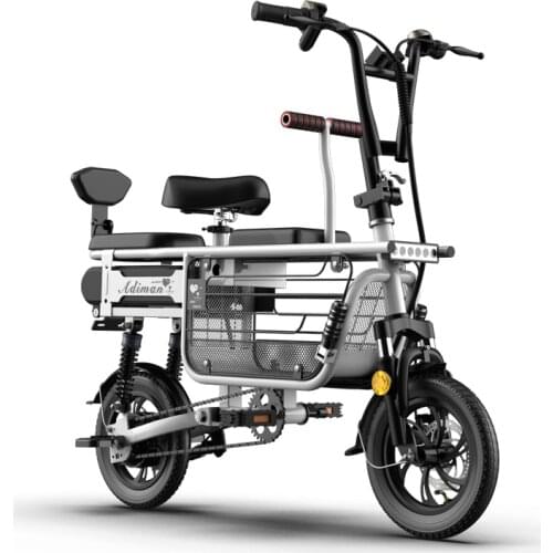 Folding two-wheeled electric bicycle 12inch adult electric bike mini men and women lithium battery bike parent-child e bicycle