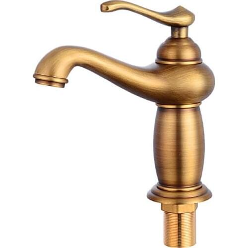 Vidric Basin Faucet Brass bronze Bathroom Sink Faucet Single Handle bathroom basin Deck Hot Cold Mixer Water Tap Crane