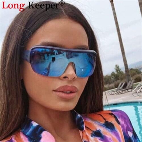 Trendy Oversized Sunglasses Men Women Luxury Brand Designer Retro Sun glasses Female Oversize Big Frame Sunglass UV400 Oculos