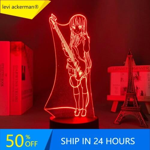 K on Mio Akiyama Led Light for Kids Bedroom Decoration Night Light Birthday Gift Room Desk Acrylic 3d Lamp K-On