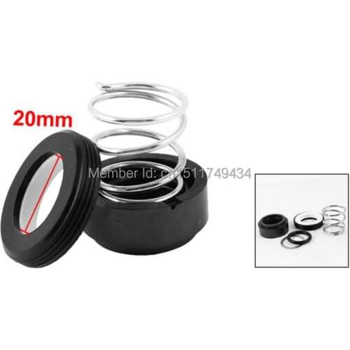 Tube Sealing Coil Spring Rubber Bellows 20mm Pump Mechanical Seal 2pcs