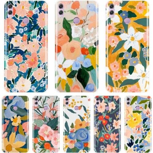 Back Cover For Huawei Honor 7 8 9 10 Lite Silicone Aesthetic Flower Phone Case For Huawei Honor 8X MAX 10 9 8 7 7S 7X 7A 7C Pro