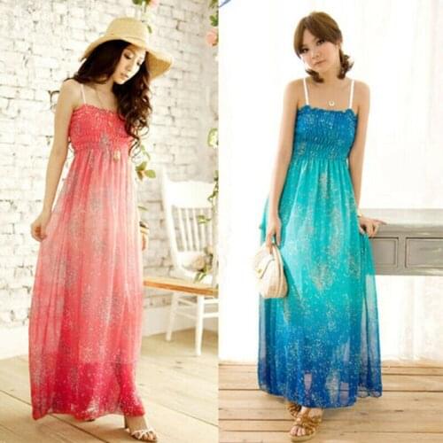 Women Boho Long Maxi Casual Dress Evening Party Beach Dresses Summer Sundress