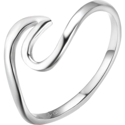 LByzHan Authetic Irregular Ring Genuine 925 Sterling Silver Simple Design Hot Sale Making For Women 2020 New Fashion CMR802