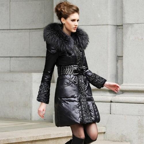 Winter Down Jacket Women Warm Coat Female 100% Natural Fur Collar Long Jackets Clothing 2020 casaco feminino 5XL