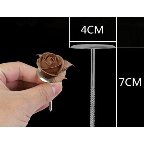 1pcs piping bottom tray stainless steel piping nail tray stick ice cream cake decoration tools KH140