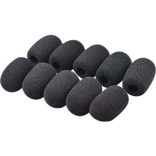 10Pcs Black Windscreen Windshield Wind Shield Foam Cover For Lapel Microphone Headset High Quality Microphone Case Accessories