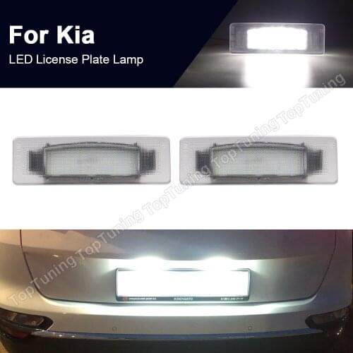2PCS For Kia Optima 06-18 Cadenza 14-16 Sportage 17-18 K2 K3 K5 High Brightness White LED License Plate Light Number Plate Lamp