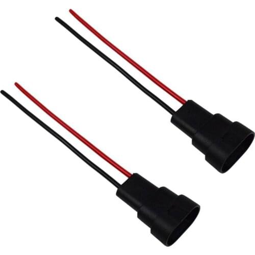 2x HB3 9006 HB4 Bulb Socket Male Adapter Connector for Headlight Fog Lamp Automotive Wire Adapter Socket Lamp Connector