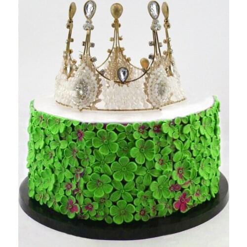 3D flowers fondant cake edge mats flowers texture cake pattern mould for decorating wedding fondant cake