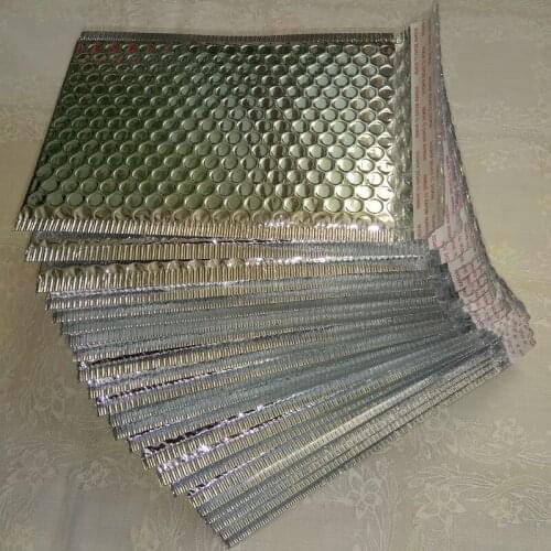 40pcs Silver Foil Bubble Mailers Padded Envelopes Multi-function Packaging material Shipping Bags Bubble Mailing Envelope Bag