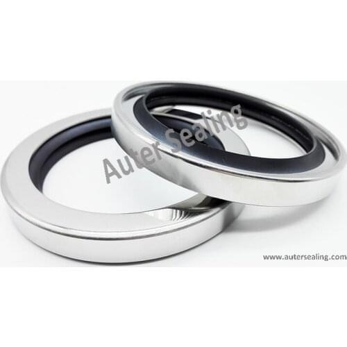 32x47x8/35X50X10/65x85x10 PTFE Stainless steel rotary seals screw air compressor SHAFT OIL SEAL WITH PTFE Double LIPS