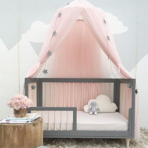 7 Colors Hanging Kids Baby Bedding Dome Bed Canopy Cotton Mosquito Net Bedcover Curtain For Baby Kids Reading Playing Home Decor