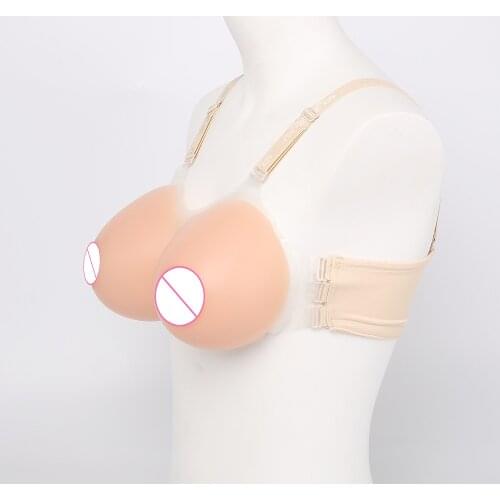 840g Wearable Silicone Fake Breast Forms Concave Bottom Male Transvestite Animation Feeding Lovely Maid Cosplay