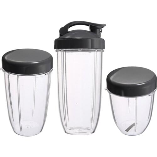 AD-3Pcs Replacement Cups 32 Oz Colossal +24 Oz Tall +18oz Small Cup+3 Lids For Nutribullet Fruit Juicer Parts Kitchen Appliance