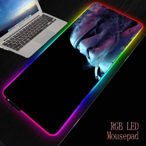 XGZ Mousepad LED Gaming RGB Gamer Large Mousepad Lighting USB Keyboard Colorful Desk Pad Mice Mat for PC Laptop Desktop