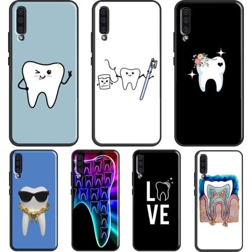 Dentist Tooth Pattern For Samsung A12 A32 A42 A52 A72 A71 A51 A41 A31 A11 A70 A50 A40 A10 A02 A21S Phone Cover