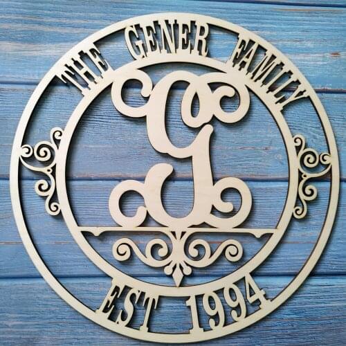 Laser Cut Victorian Family Ring Wood Sign Custom Name Gift Personalized Wooden Name Name Wedding Gift Family Anniversary Gifts