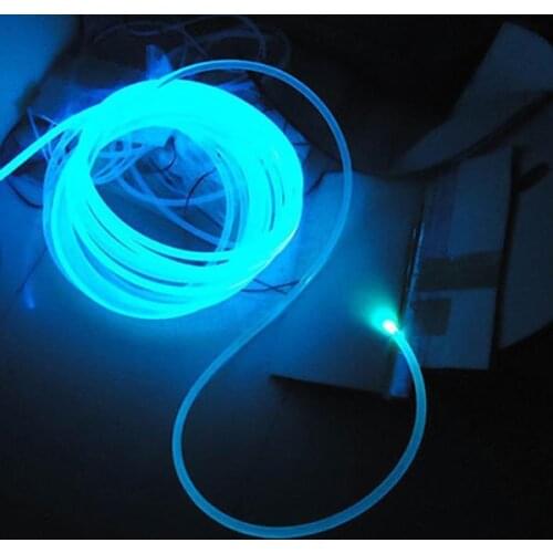 Long 1M PMMA Side Glow Optic Fiber Cable 1.5mm/2mm/3mm Diameter for Car LED Lights Bright GQ