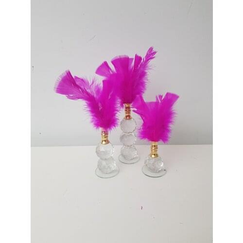 EU HOME DECORATION AROSE FUCHSIA FEATHER GOLD AĞIZ HOME OFFICE DECOR