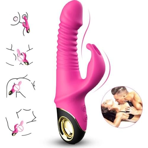 2*9 modes real dildo Vibrator for Women Female Vagina Clitoris Stimulator strech Massager Masturbator Sex Products for Adults