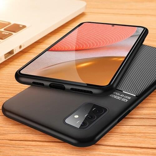 Friction Leather Matte Case on For Samsung Galaxy A72 PU Soft Slicone Back Cover For Samsung A52 A32 A12 A02 A 32 12 Phone Case