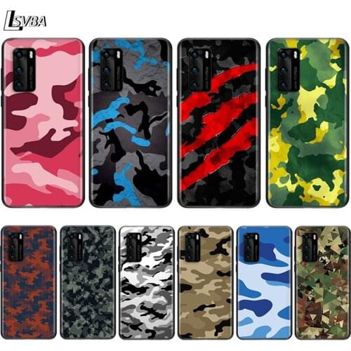 Camouflage Army For Huawei P Smart Z S Pro Plus 2018 2019 2020 2021 Mate 10 20 30 40 RS PRO Plus Soft lite Phone Case