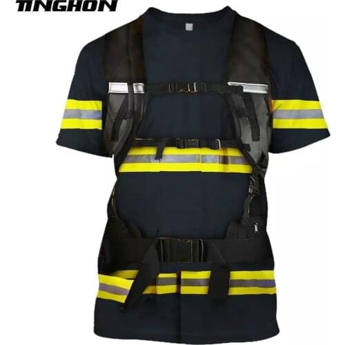 Cosplay Firefighting 3D Full Printed T-shirt Summer Tops Men Women Hiphop Casual Plus Size XS 6XL 7XL 01