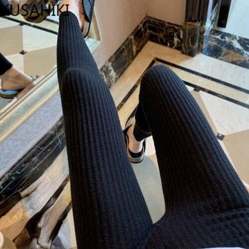 KUSAHIKI Women's Knitted Trousers