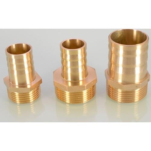 Brass Pipe Fitting 4mm - 50mm Hose Barb Tail 1/8" 1/4" 3/8" 1/2" 3/4" 1" to 2" BSP Male Connector Joint Copper Coupler Adapter