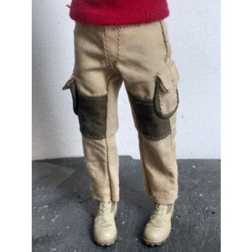 1/12 Scale Sand Combat Pants Model for 6" DAM Male Body Doll Toys
