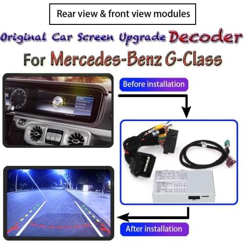 For Mercedes-Benz G-Class W463 2018~2020 Rear View Camera Module Decoder Parking Original Screen Interface Upgrading CAM Adapter