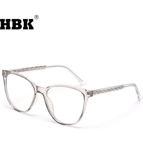 HBK Blue Light Glasses Clear Round Computer Gaming Eyewear 2021 Fashion Women Comfort Anti Blue Ray Eyeglasses Men UV400