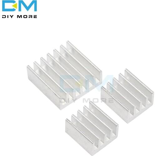 1set 3PCS Aluminum Heatsink Fans Pure Cooler Adhesive Kit For Cool For Raspberry Pi 3 Heat sink Set Kit Diymore