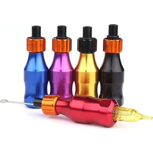 Tattoo Grip Space Aluminum Handle Grip Anti-skid 5 Colors Body Art Permanent Makeup for Electric Tattoo Machine Gun Needles Tips